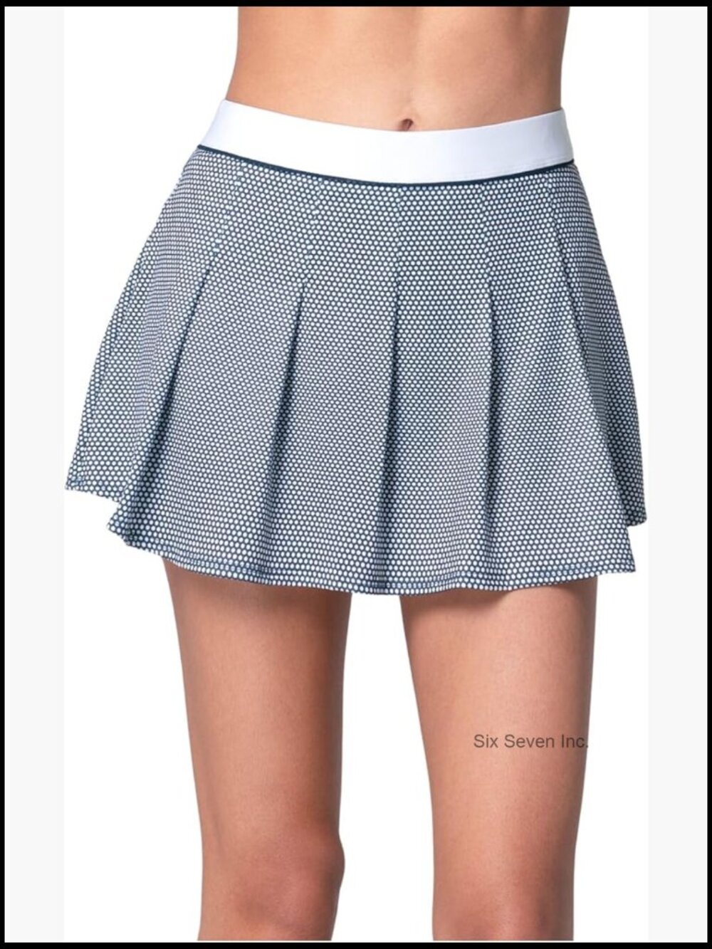 Pull on Skirt with Inverted Pleat and Moisture Wicking Compression Fabric